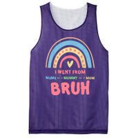 I Went From Mama To Mommy To Mom Bruh Rainbow Mesh Reversible Basketball Jersey Tank