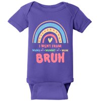 I Went From Mama To Mommy To Mom Bruh Rainbow Baby Bodysuit
