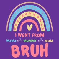 I Went From Mama To Mommy To Mom Bruh Rainbow Baby Bodysuit