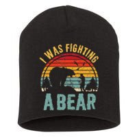 I Was Fighting A Bear Funny Injury Recovery Get Well Soon Short Acrylic Beanie