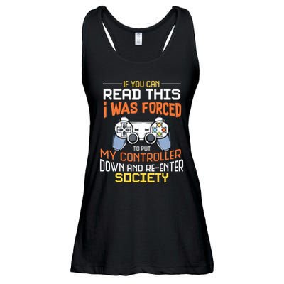 I Was Forced To Put My Controller Down Funny Gaming Ladies Essential Flowy Tank