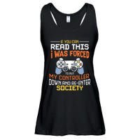 I Was Forced To Put My Controller Down Funny Gaming Ladies Essential Flowy Tank