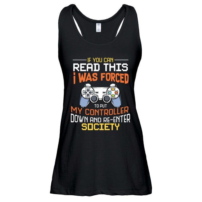 I Was Forced To Put My Controller Down Funny Gaming Ladies Essential Flowy Tank