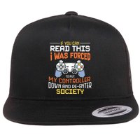 I Was Forced To Put My Controller Down Funny Gaming Flatbill Hat