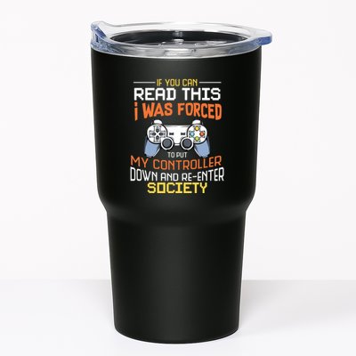 I Was Forced To Put My Controller Down Funny Gaming Tumbler