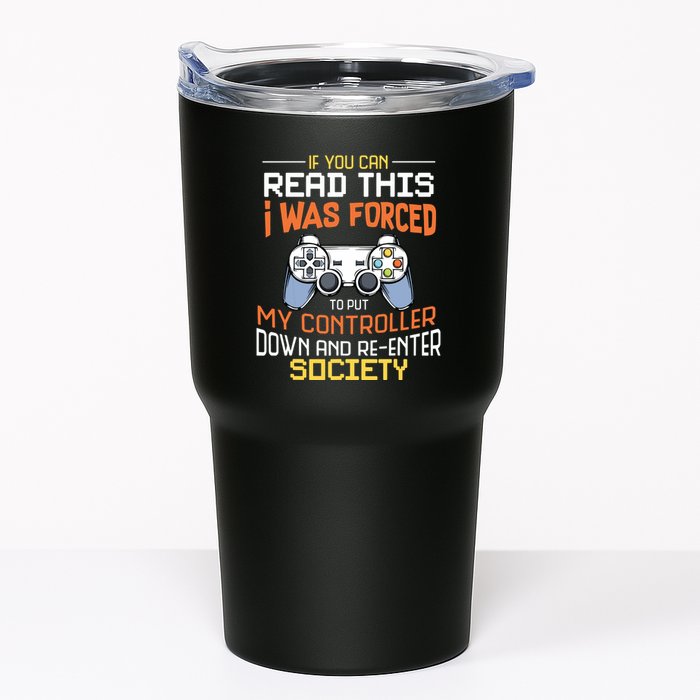 I Was Forced To Put My Controller Down Funny Gaming Tumbler