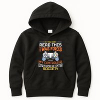 I Was Forced To Put My Controller Down Funny Gaming Kids Hoodie