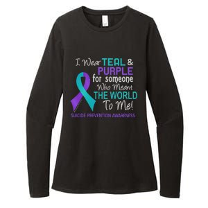 I Wear For Someone Who Meant World To Me Suicide Prevention Womens CVC Long Sleeve Shirt