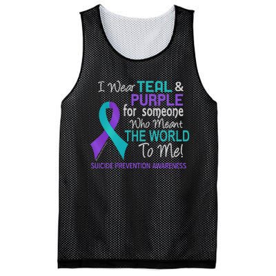 I Wear For Someone Who Meant World To Me Suicide Prevention Mesh Reversible Basketball Jersey Tank