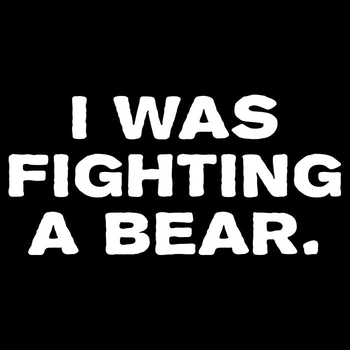 I Was Fighting A Bear Funny Sustainable Bucket Hat