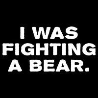 I Was Fighting A Bear Funny 7-Panel Snapback Hat
