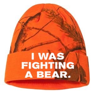 I Was Fighting A Bear Funny Kati Licensed 12" Camo Beanie