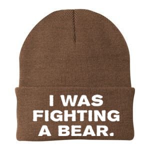 I Was Fighting A Bear Funny Knit Cap Winter Beanie