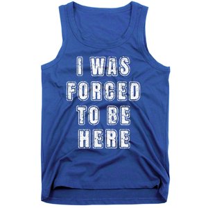 I Was Forced To Be Here Funny Jokes Sarcastic Tank Top