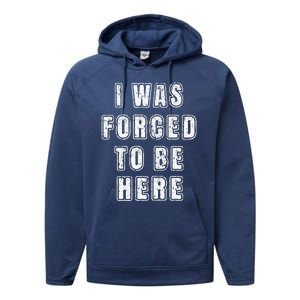 I Was Forced To Be Here Funny Jokes Sarcastic Performance Fleece Hoodie