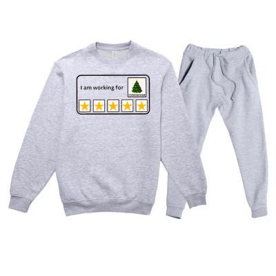 IM Working For Christmas Break 5 Stars Christmas Teacher Premium Crewneck Sweatsuit Set