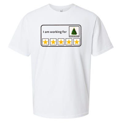 IM Working For Christmas Break 5 Stars Christmas Teacher Sueded Cloud Jersey T-Shirt