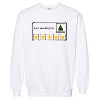 IM Working For Christmas Break 5 Stars Christmas Teacher Garment-Dyed Sweatshirt