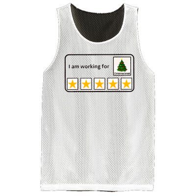 IM Working For Christmas Break 5 Stars Christmas Teacher Mesh Reversible Basketball Jersey Tank