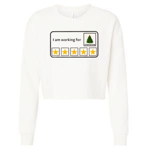 IM Working For Christmas Break 5 Stars Christmas Teacher Cropped Pullover Crew