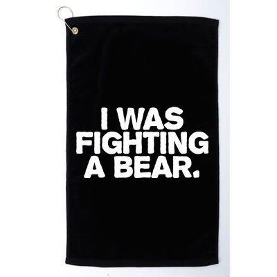 I Was Fighting A Bear Funny Injury Get Well Gift Golf Towel