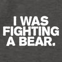 I Was Fighting A Bear Funny Injury Get Well Gift Vector Backpack