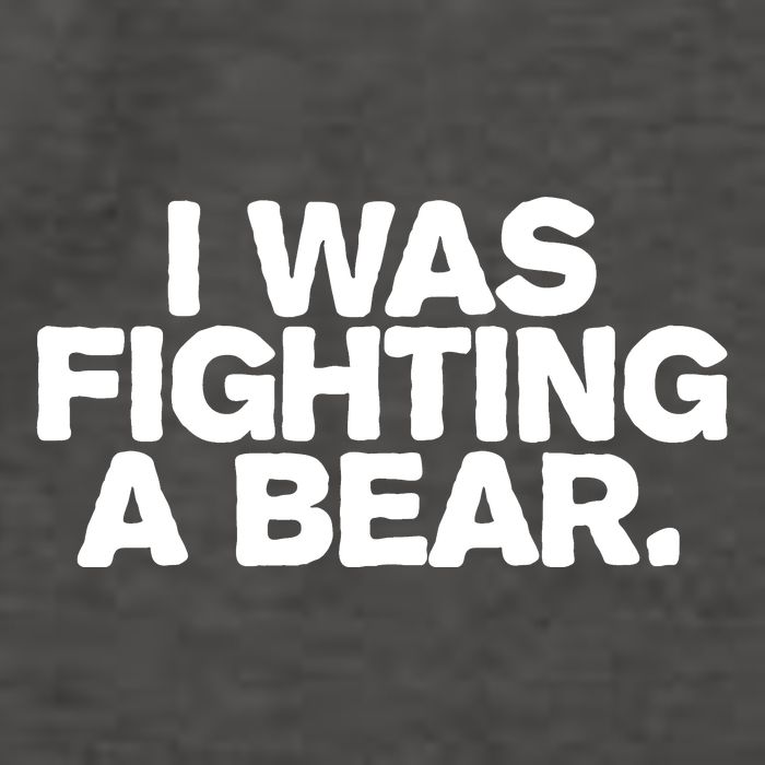 I Was Fighting A Bear Funny Injury Get Well Gift Vector Backpack