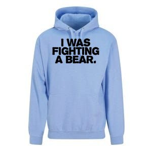 I Was Fighting A Bear Funny Injury Get Well Gift Unisex Surf Hoodie