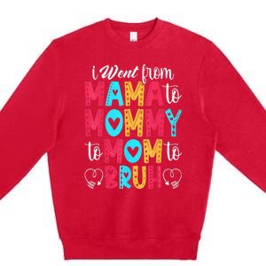 I Went From Mama To Mommy To Mom To Bruh First Mother's Day Premium Crewneck Sweatshirt