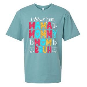 I Went From Mama To Mommy To Mom To Bruh First Mother's Day Sueded Cloud Jersey T-Shirt