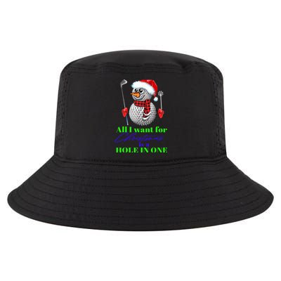 I Want For Christmas Is A Hole In One Golf Ball Snow Xmas Gift Cool Comfort Performance Bucket Hat