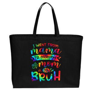 I Went From Mama To Mommy To Mom To Bruh Funny Mother Gag Cotton Canvas Jumbo Tote