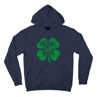 Irish Wolfhound Face Head Green Shamrock Saint Patrick's Day Tall Hoodie