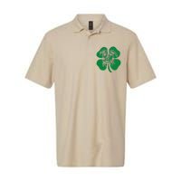 Irish Wolfhound Face Head Green Shamrock Saint Patrick's Day Softstyle Adult Sport Polo