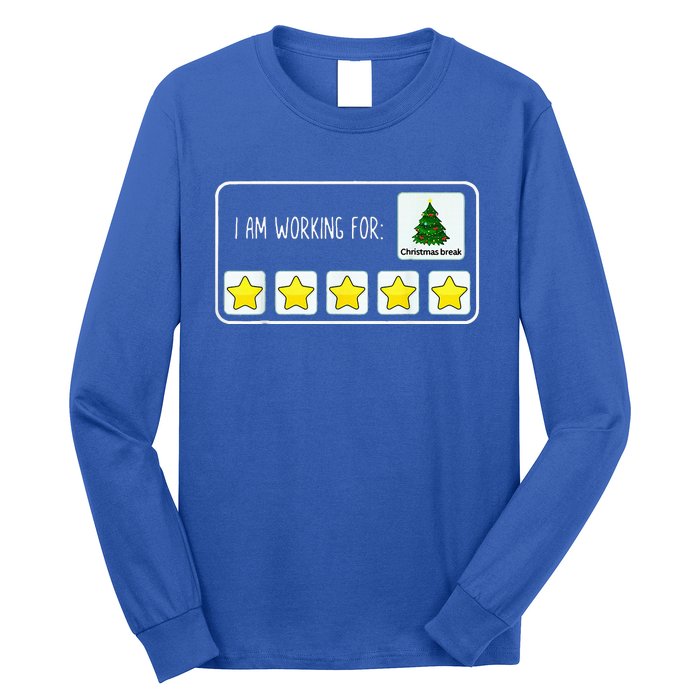 Im Working For Christmas Break 5 Stars Long Sleeve Shirt