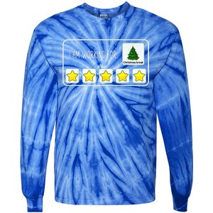 Im Working For Christmas Break 5 Stars Tie-Dye Long Sleeve Shirt