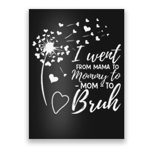 I Went From Mom Bruh Gifts Mothers Day Best Mom Ever Poster