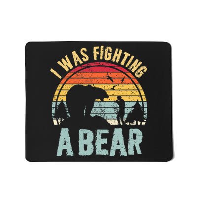 I Was Fighting A Bear Funny Injury Recovery Get Well Soon Mousepad