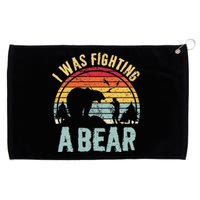 I Was Fighting A Bear Funny Injury Recovery Get Well Soon Grommeted Golf Towel