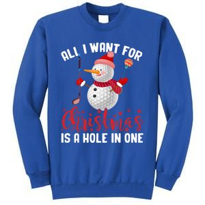 I Want For Christmas Is A Hole In One Golf Ball Snow Xmas Funny Gift Sweatshirt