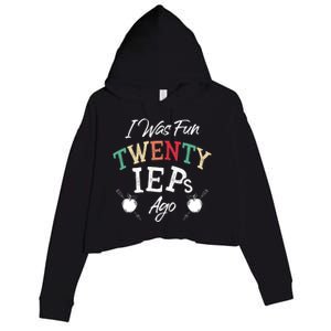 I Was Fun Twenty Ieps Ago Meaningful Gift Iep Sped Special Ed Teacher Gift Crop Fleece Hoodie