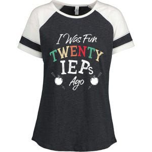 I Was Fun Twenty Ieps Ago Meaningful Gift Iep Sped Special Ed Teacher Gift Enza Ladies Jersey Colorblock Tee