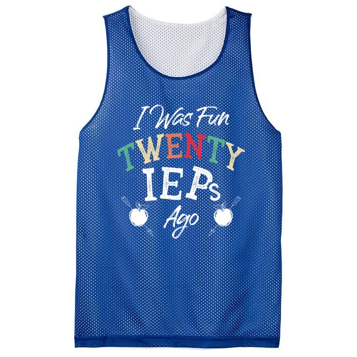 I Was Fun Twenty Ieps Ago Meaningful Gift Iep Sped Special Ed Teacher Gift Mesh Reversible Basketball Jersey Tank