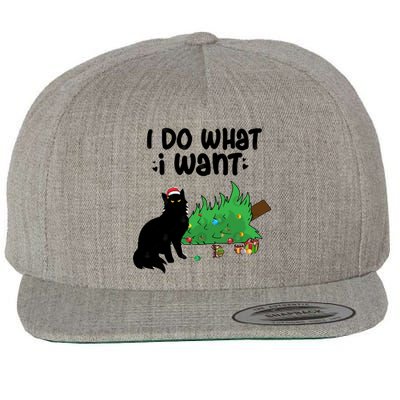 Ido Whatiwant Funny Cat Christmas Tree Cool Gift Wool Snapback Cap