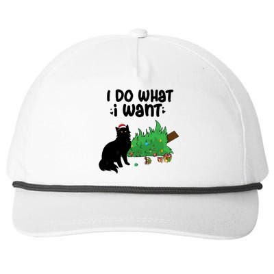 Ido Whatiwant Funny Cat Christmas Tree Cool Gift Snapback Five-Panel Rope Hat