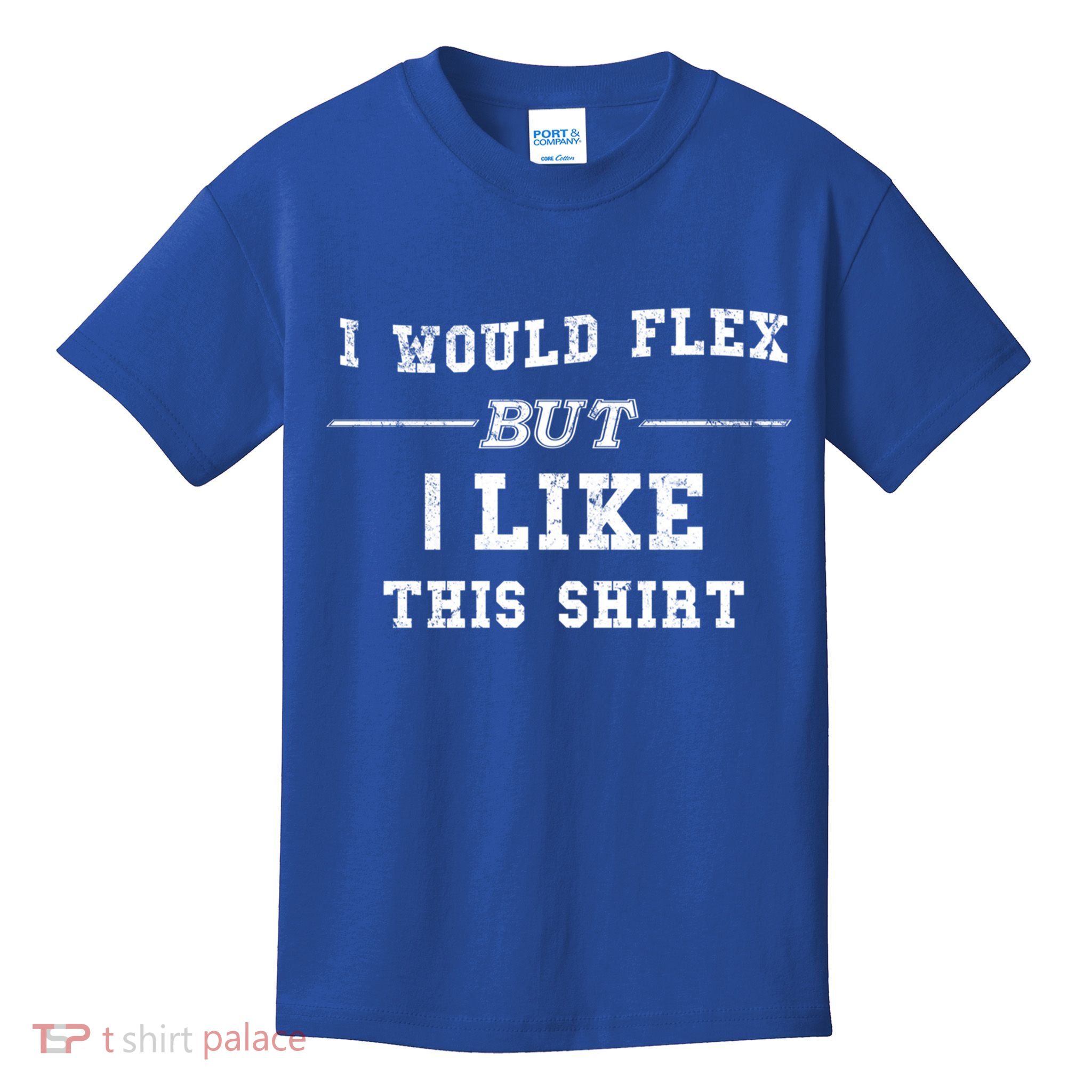 I Would Flex But I Like This Gift Funny Gift Kids T-Shirt