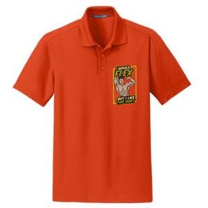 I Would Flex But I Like This Funny Gift Workout Sport Gym Gift Dry Zone Grid Polo