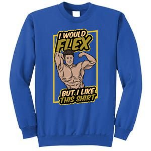 I Would Flex But I Like This Funny Gift Workout Sport Gym Gift Sweatshirt