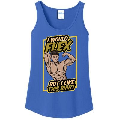 I Would Flex But I Like This Funny Gift Workout Sport Gym Gift Ladies Essential Tank