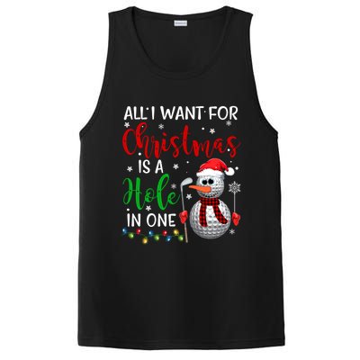 I Want For Christmas Is A Hole In One Golf Ball Snow Xmas Gift PosiCharge Competitor Tank